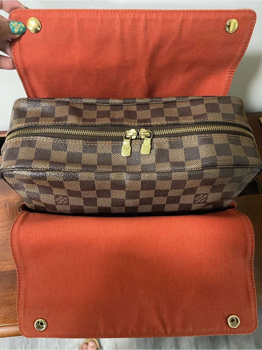 46-26 Preloved Louis Vuitton Naviglio Crossbody Messenger Damiee Ebene